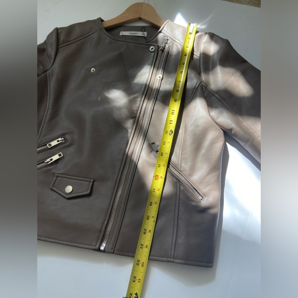 MANGO NWOT Biker Leather Jacket -L - Picture 7 of 15